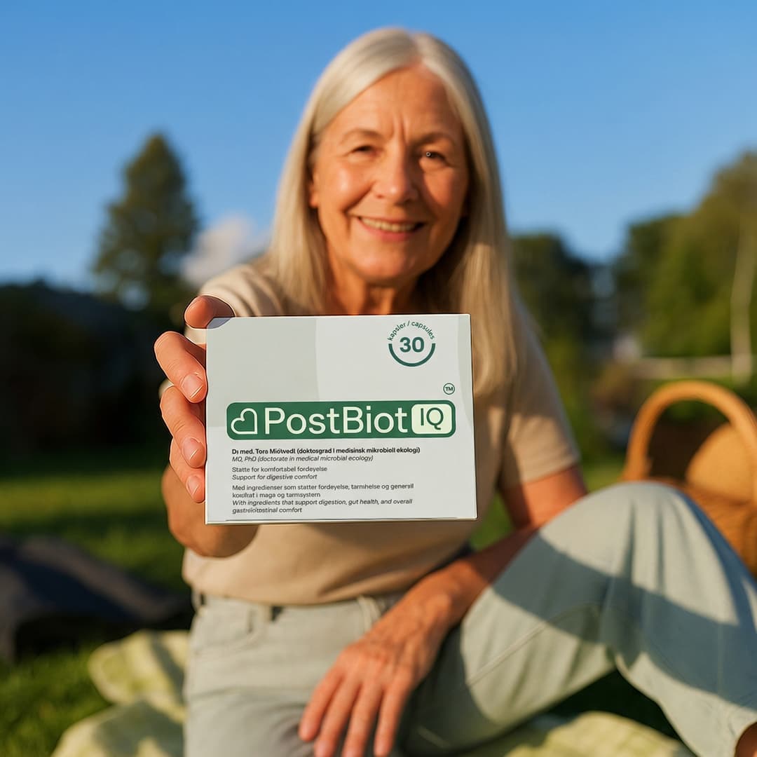 Woman with PostBiotIQ