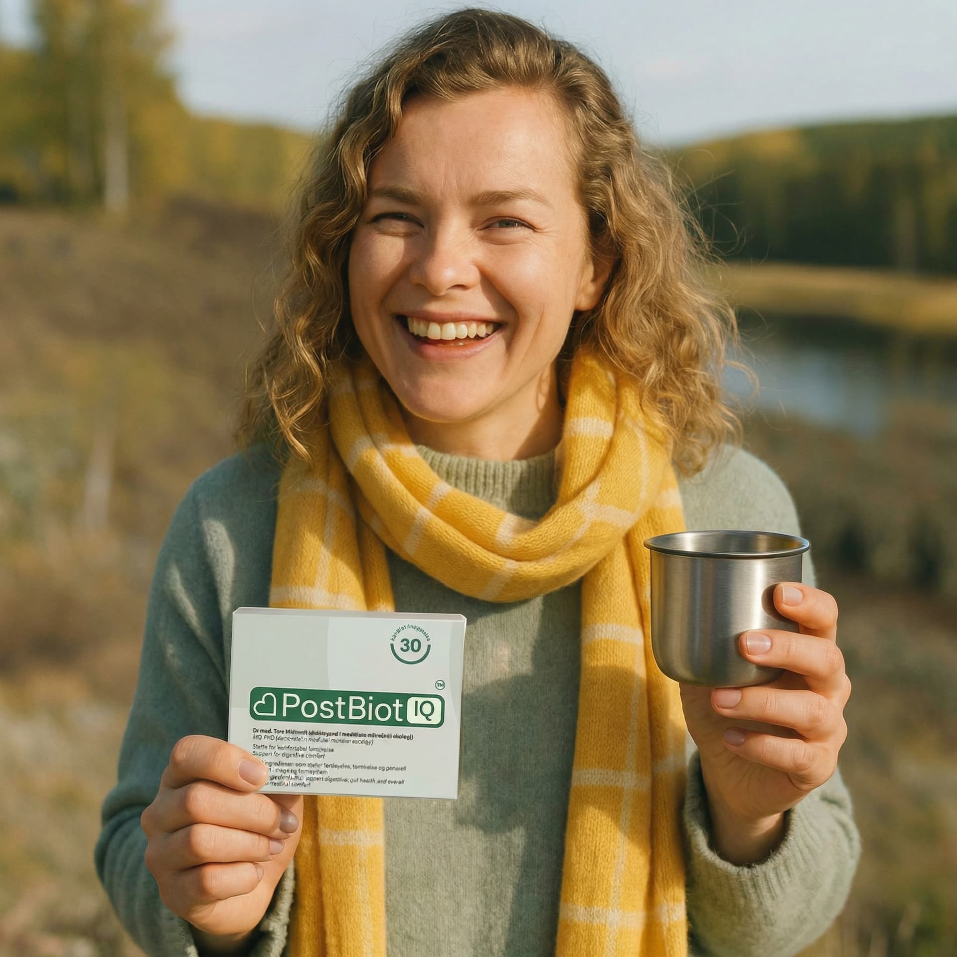Happy woman outdoors